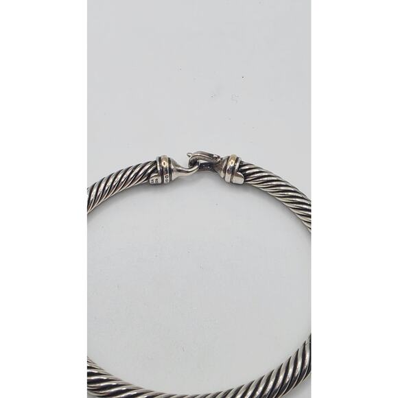 David Yurman Two-Tone Buckle Classic Cable Bracelet - Picture 6 of 10